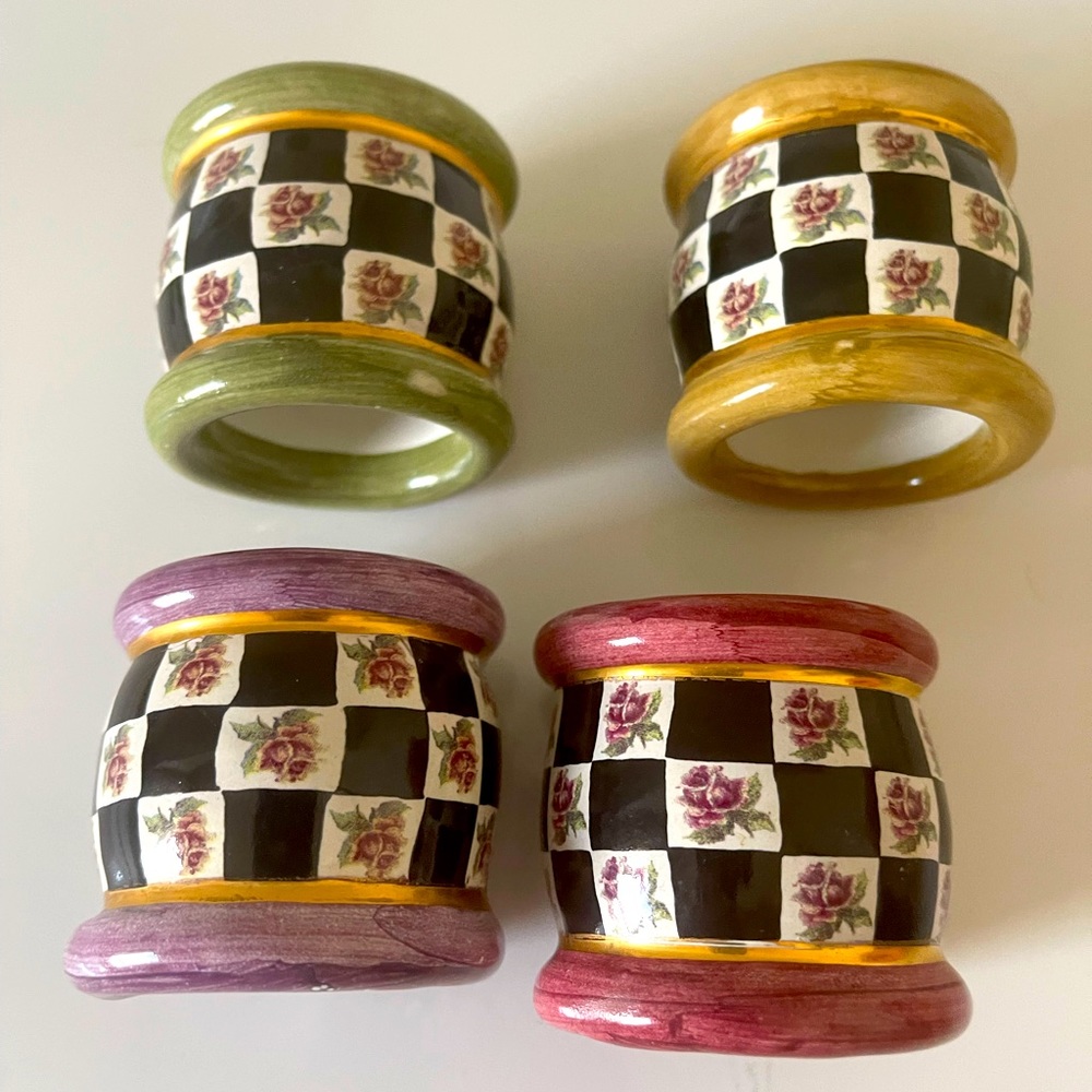 Set of 4 napkins rings
